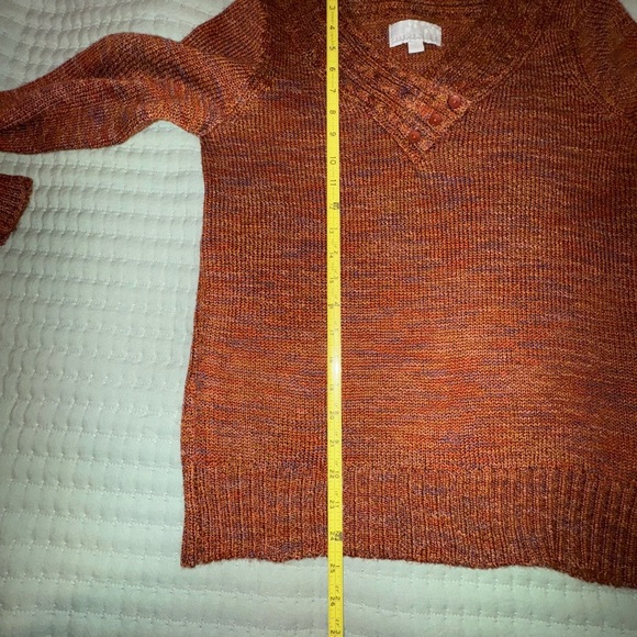 Carolyn Taylor Multicolor V-neck 3 button Sweater. Size PL. GUC - Picture 10 of 11